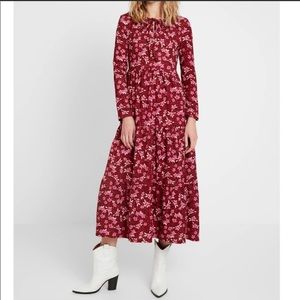 FREE PEOPLE Tiers of Joy Floral Midi Dress Size Medium